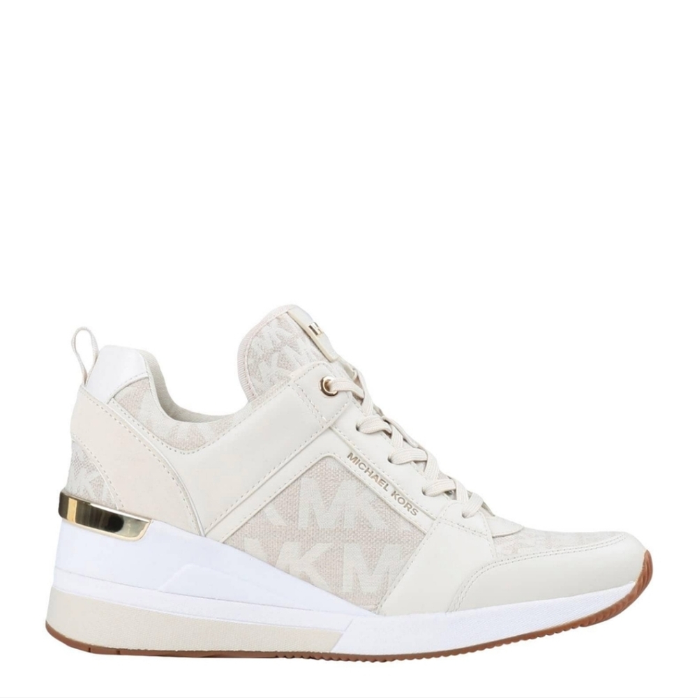 Michael Kors Womens Georgie Leather Lifestyle Casual and Fashion Sneaker…